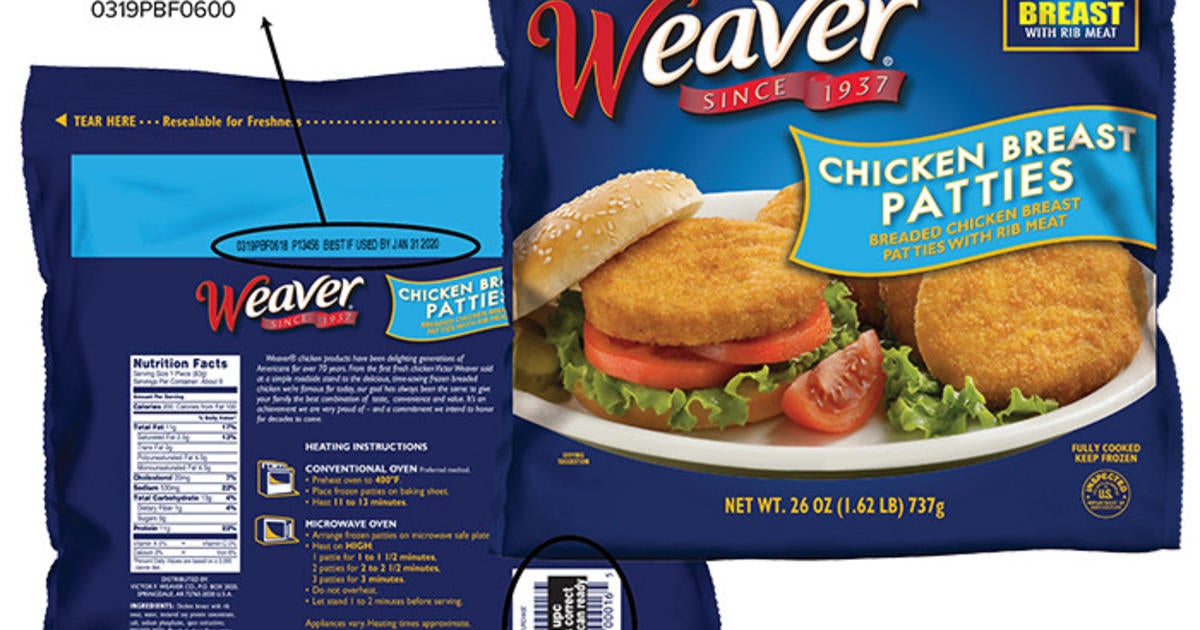 Tyson Recalls Over Pounds Of Ready To Eat Chicken Patties Due To