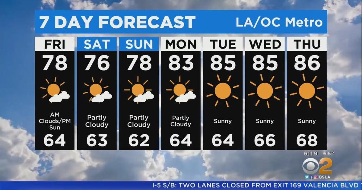 Alex Biston S Weather Forecast Sept Cbs Los Angeles