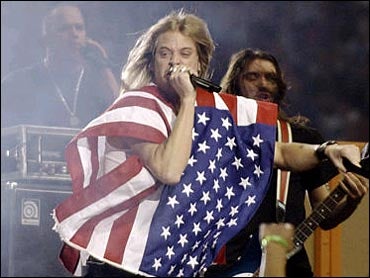 Kid Rock performs at Super Bowl XXXVIII half time show. The New