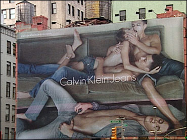 Orgy In School - Calvin Klein Places Billboard Of \