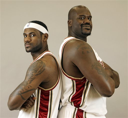 LeBron, Shaq finally join forces with Cavs