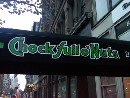 The new Chock Full O'Nuts restaurant 
