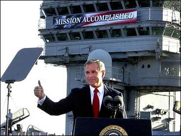 Mission Accomplished" Banner Could Go on Display at Bush Library - CBS News
