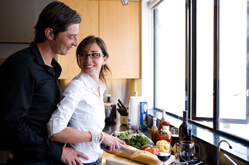 Couple In Kitchen 