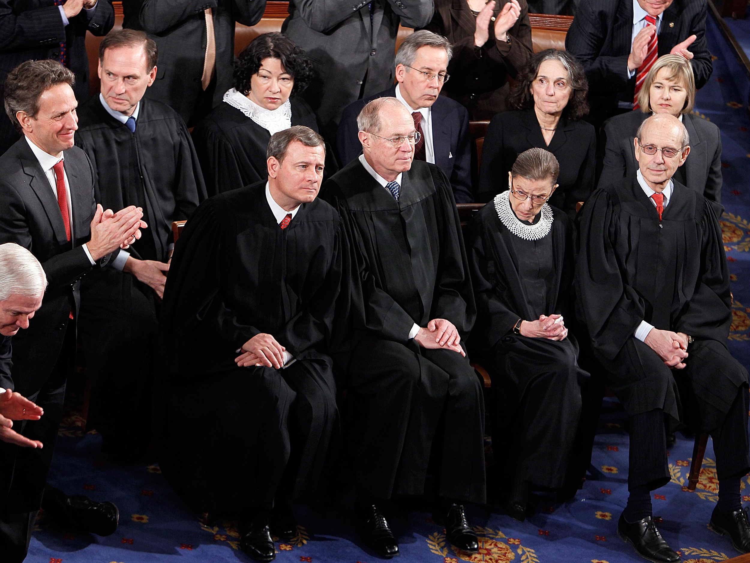 They're Back Six Supreme Court Justices at SOTU CBS News