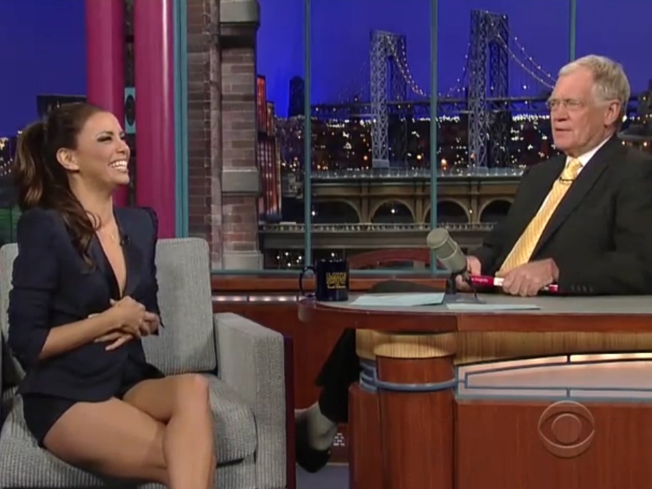 eva longoria flashes david letterman