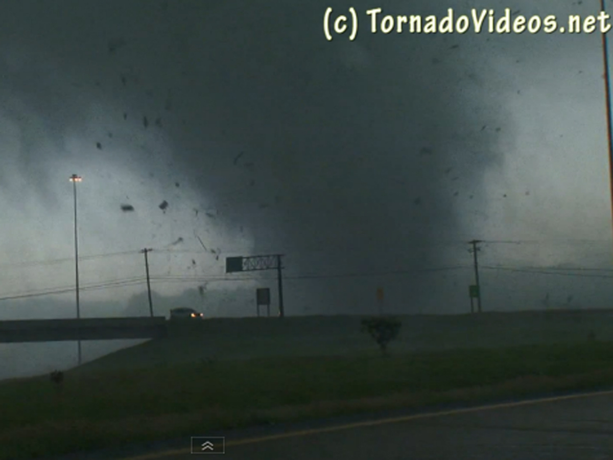 Extreme closeup video surfaces of destructive tornado in Jackson, MS