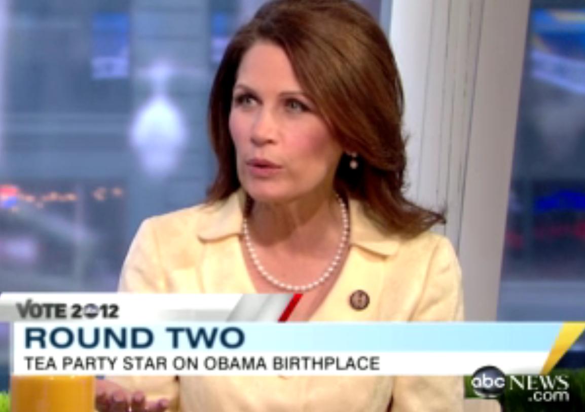 Michele Bachmann distances herself from “birthers” - CBS News