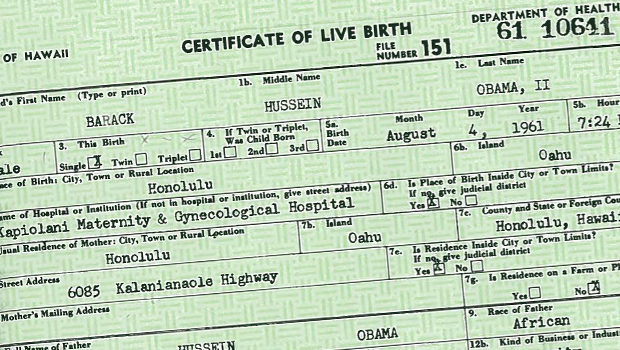 Obama's Birth Certificate: Born in Honolulu