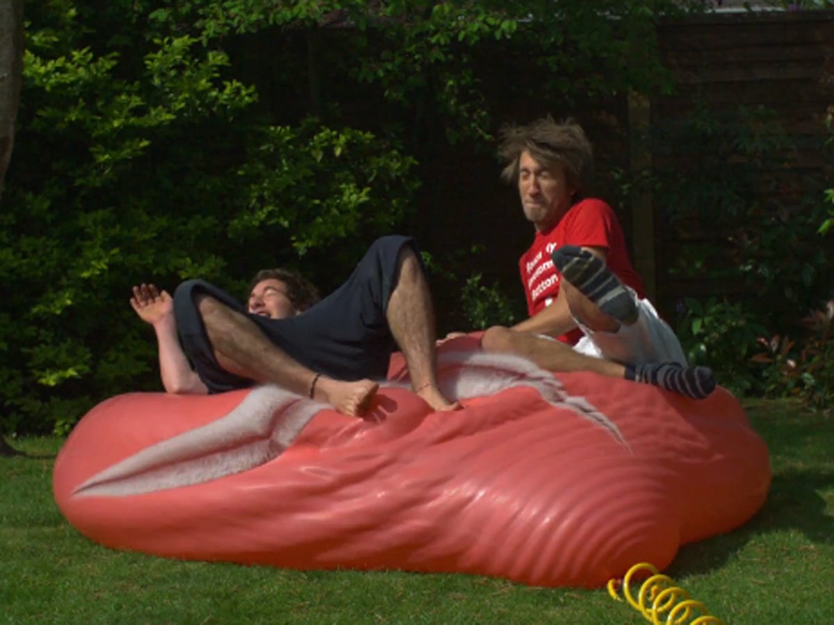 Giant water balloon exploding in super slowmotion CBS News