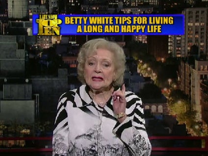 Betty White reads Top Ten on 