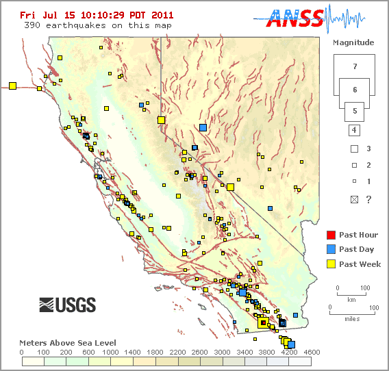 USGS quake map 