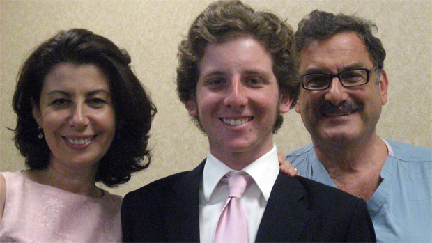 Sam Melman With Parents 