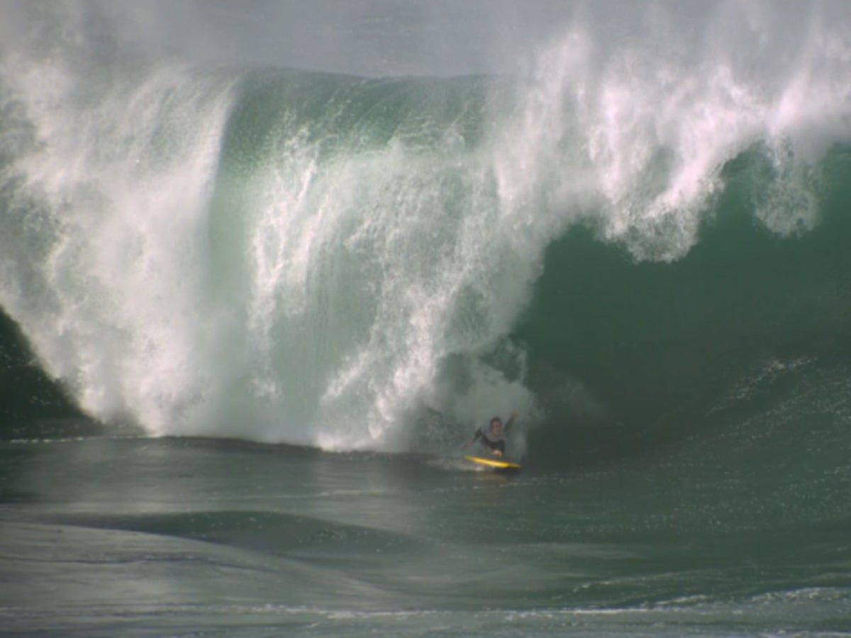 Slowmotion surfing wipeout is like watching a train wreck CBS News