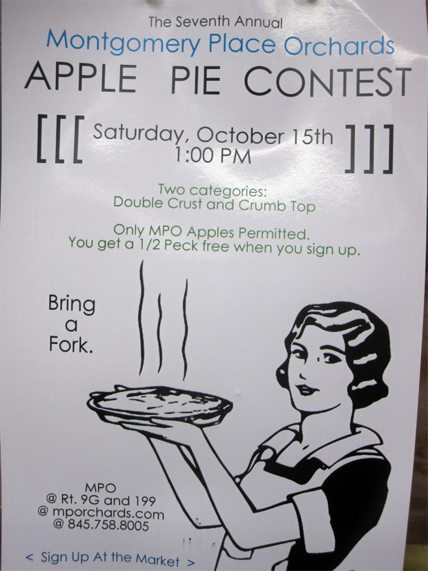 Apple Pie Contest Poster Montgomery Place Orchards 