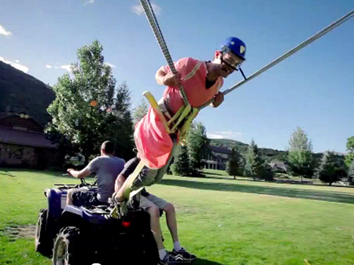 "The Human Slingshot" is fun insanity on a Friday CBS News