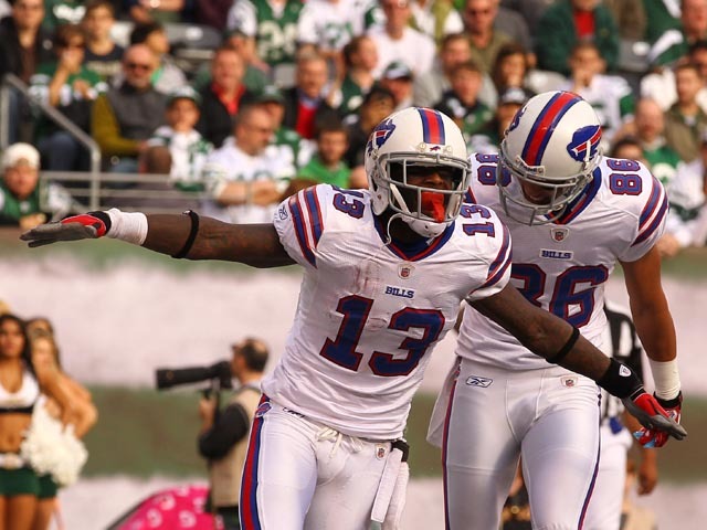 Buffalo Bills receiver Steve Johnson mocks Plaxico Burress during