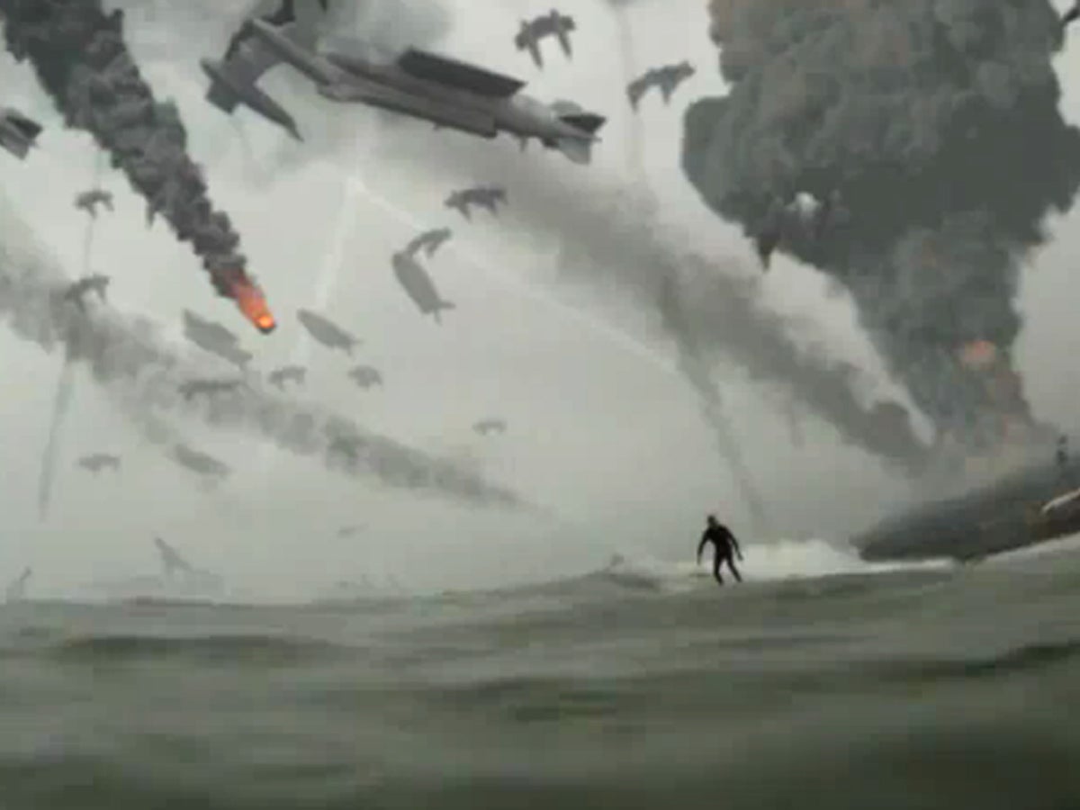 Edgy video shows surfing on the verge of apocalypse - CBS News