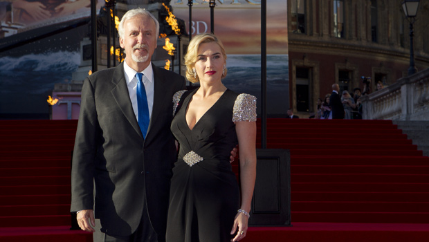 Kate Winslet and James Cameron attend 