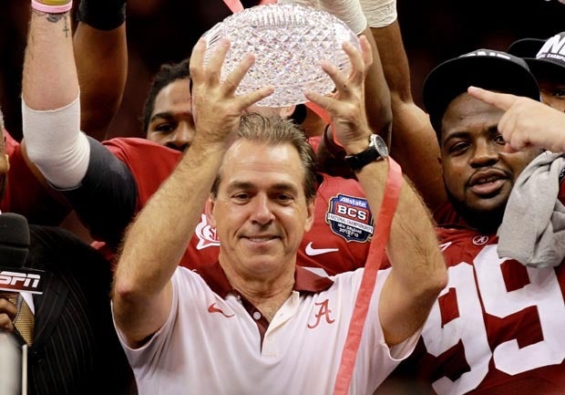 Alabama's national championship trophy shattered