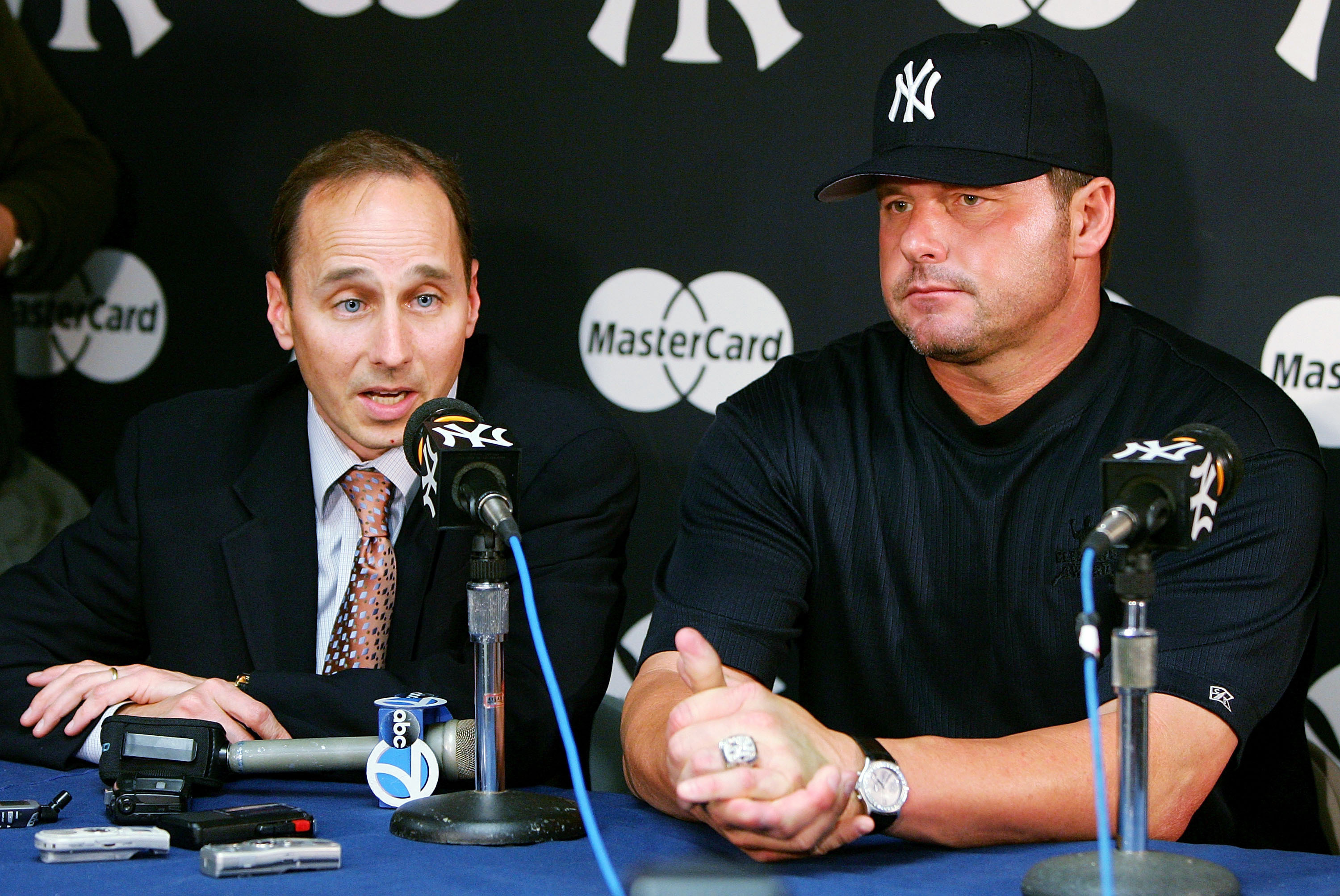 ROGER CLEMENS + KOBY DUAL SIGNED FATHER & SON BRIAN MCNAMEE