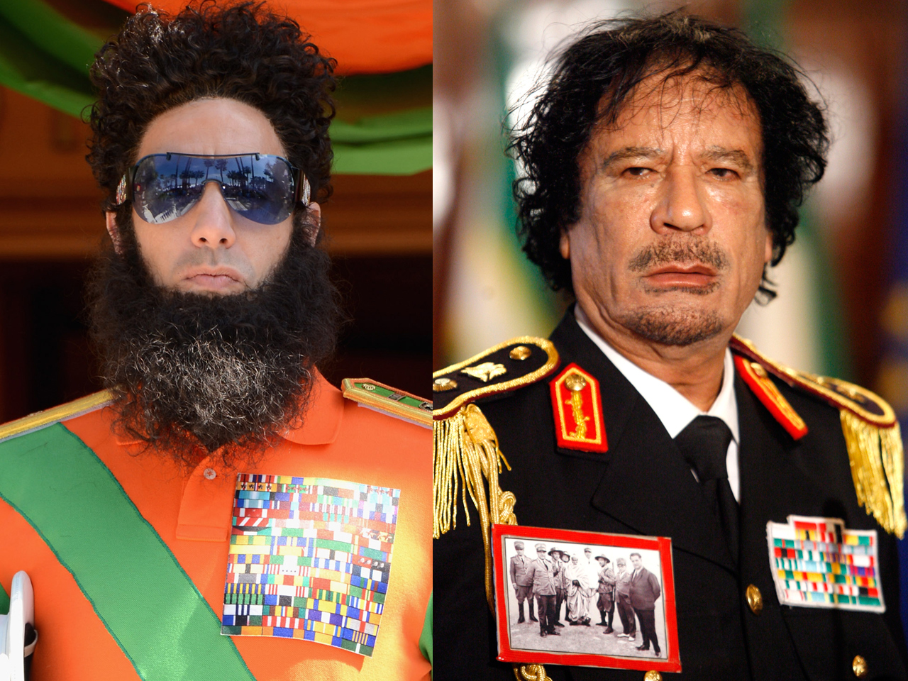 Relatieve grootte samenvoegen Imperial Sacha Baron Cohen: Qaddafi inspired "Dictator" - CBS News