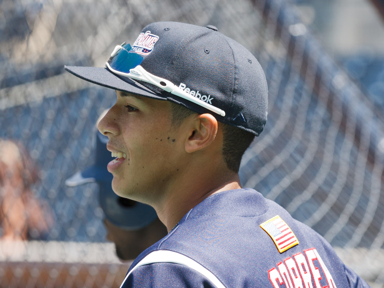 Shortstop Carlos Correa (Puerto Rico Baseball Academy) the number one  overall pick to the Houston Astros during the MLB Draft on Monday June  04,2012 at Studio 42 in Secaucus, NJ. (AP Photo/Tomasso