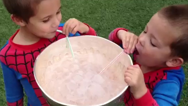 WATCH: Kids Drink Chocolate Milk Out of the Stanley Cup