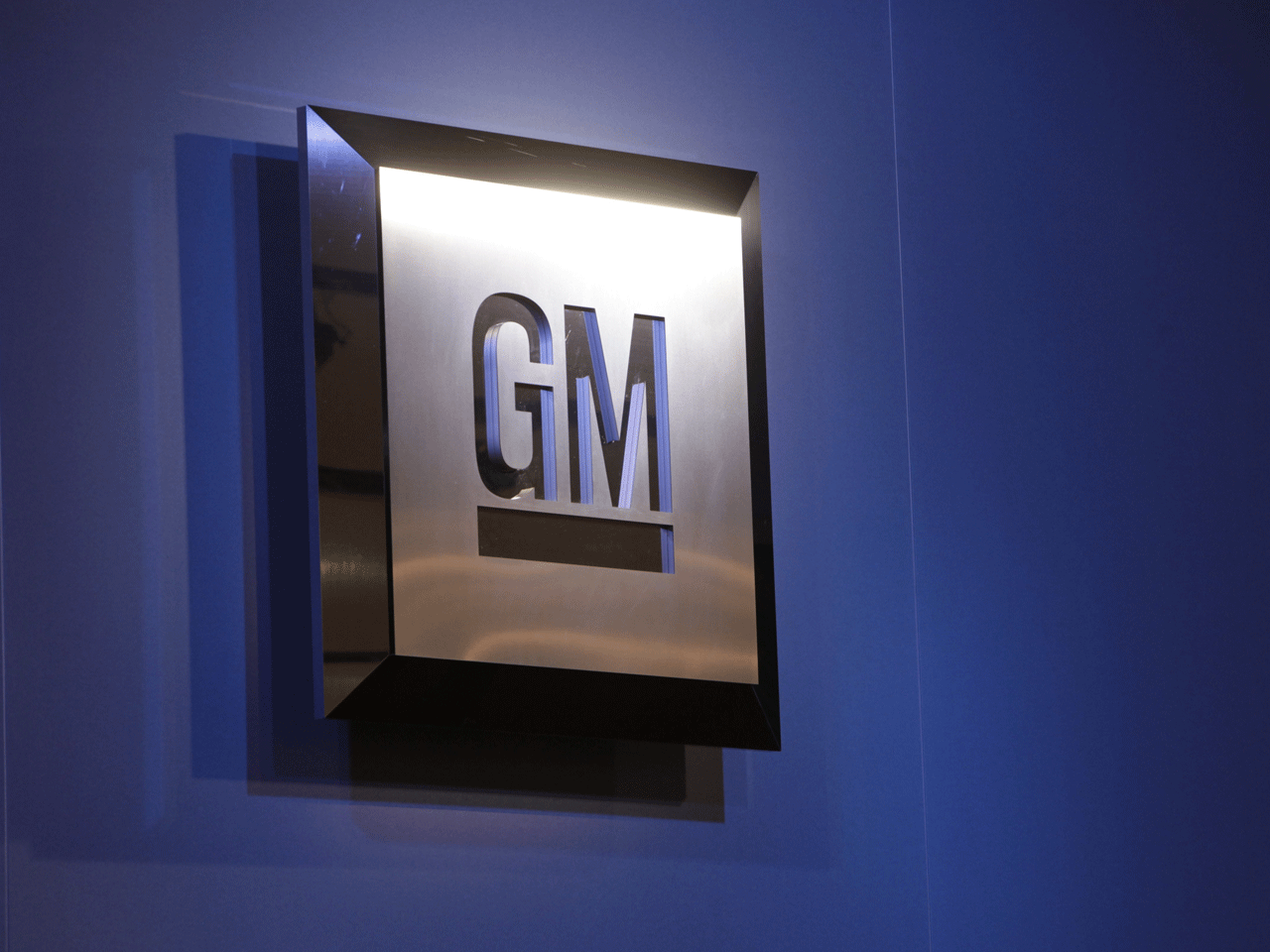 The logo of General Motors 