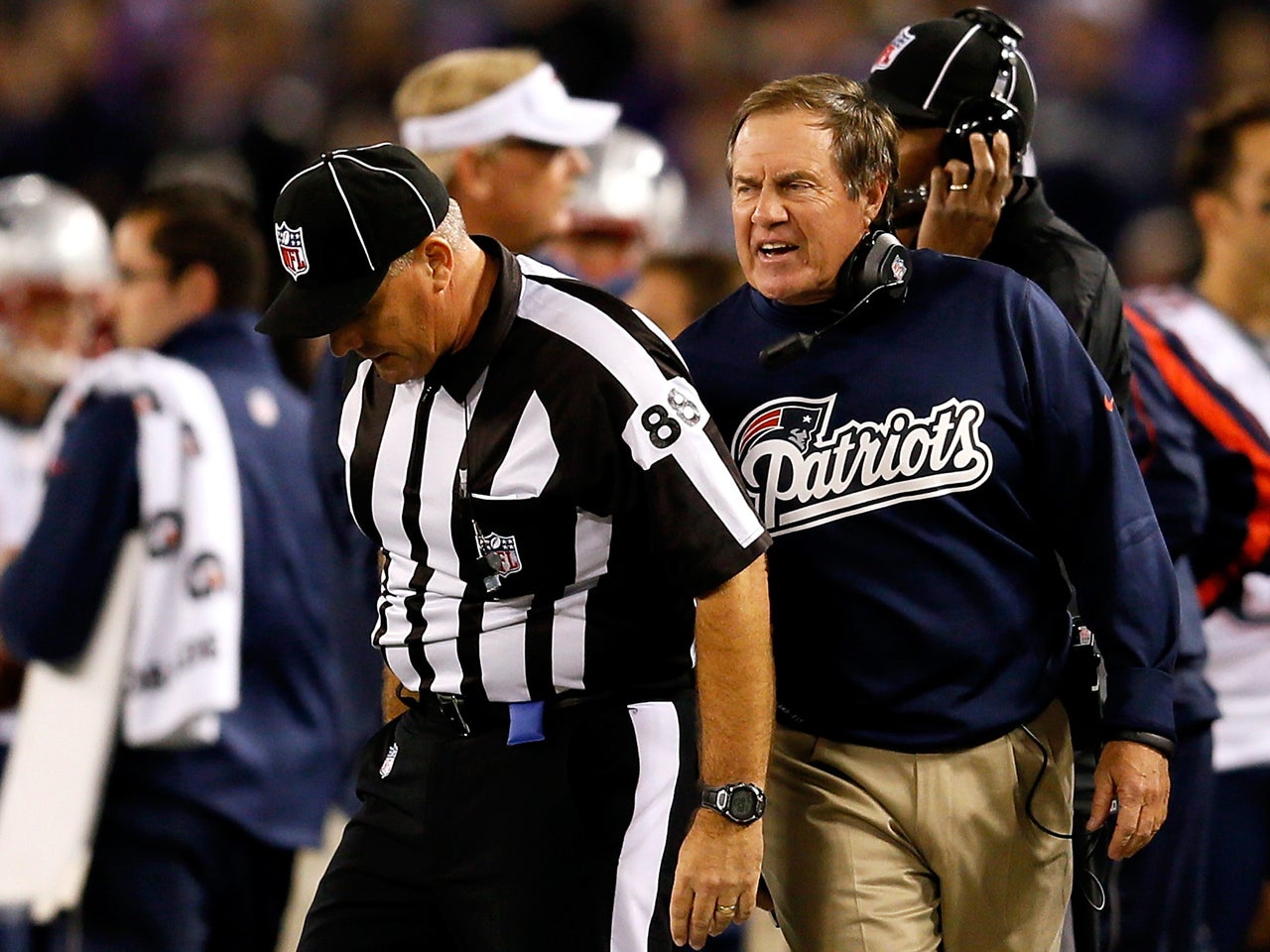 Bill Belichick Grabs Referee After Close Ravens Field Goal Fuels Ire ...