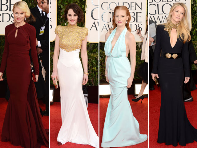 Golden Globes fashion hits and misses - CBS News