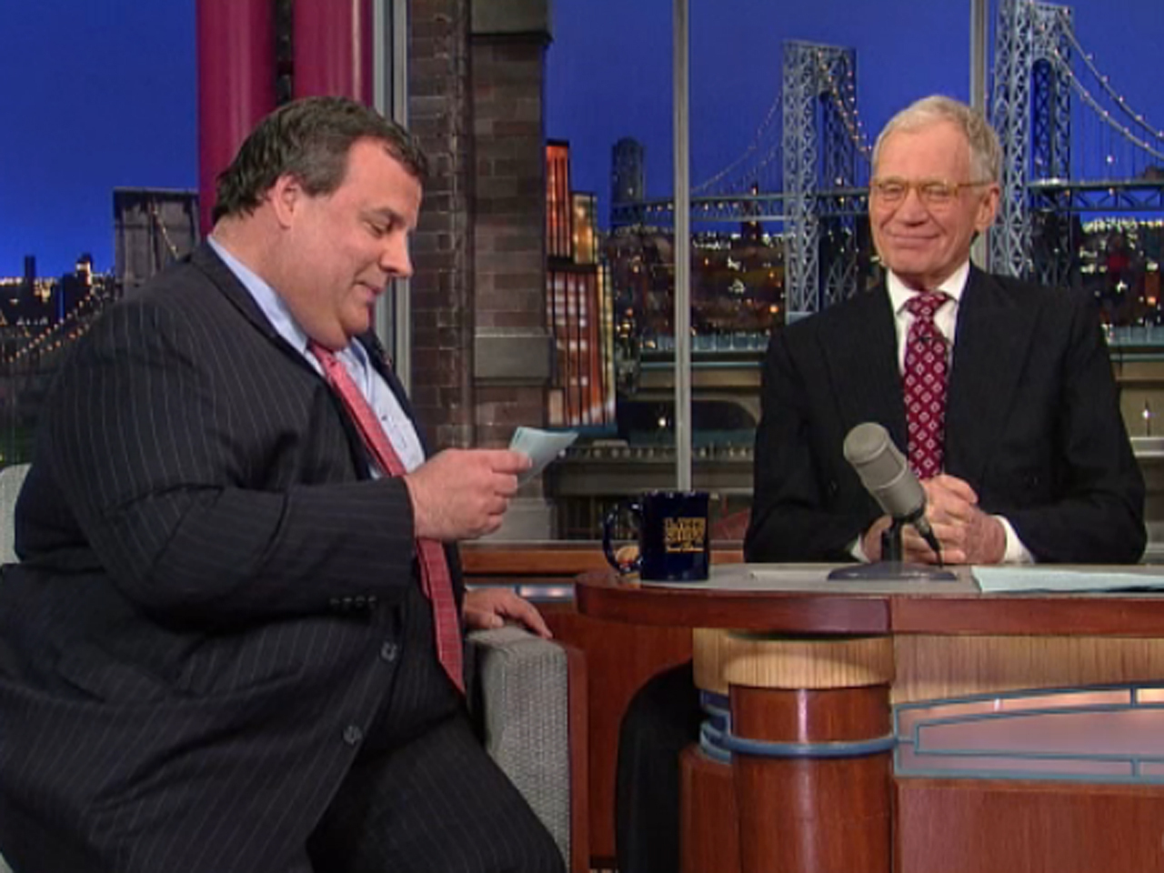 Chris Christie talks weighty matters with Letterman - CBS News