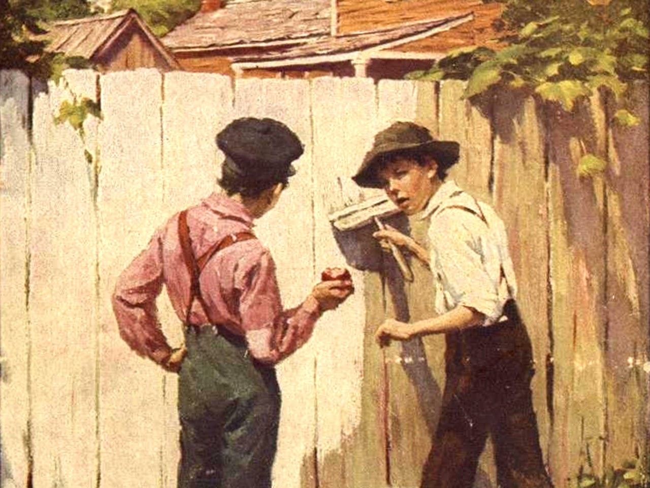 The Adventures Of Tom Sawyer Whitewashing The Fence