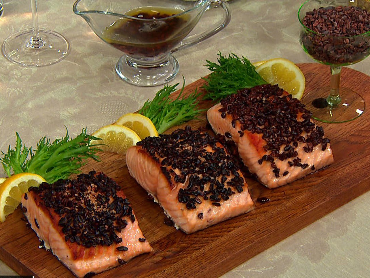 THE Dish Chef Jacques Torres' cocao nib roasted salmon CBS News
