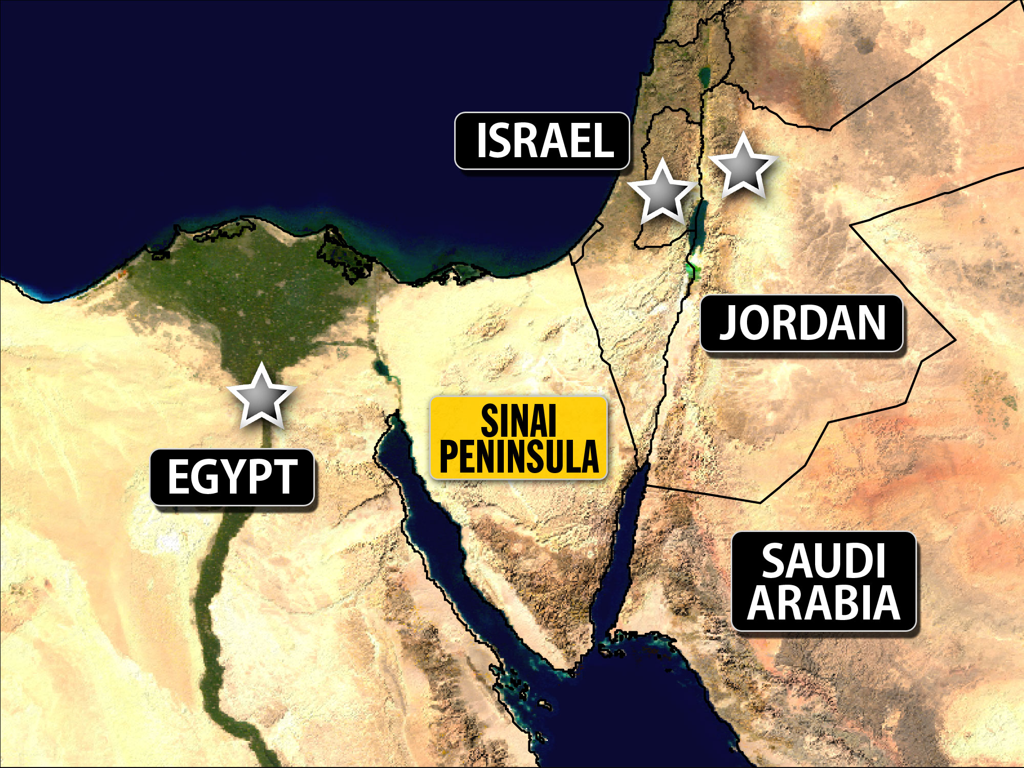 Egypt Sinai Map 