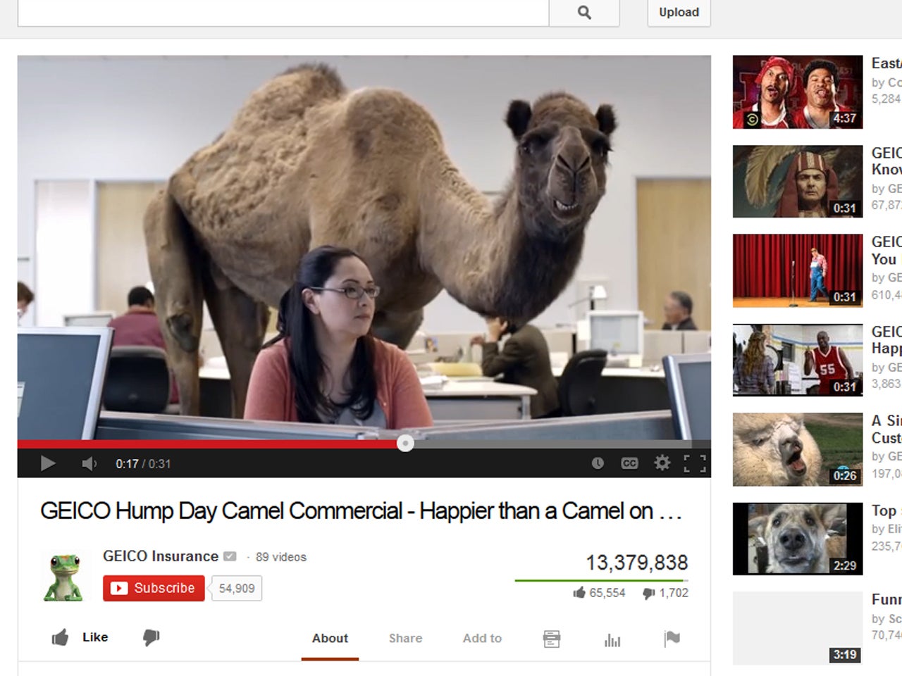 geico camel face