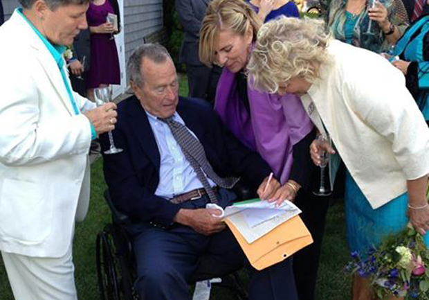 George Hw Bush A Witness At Same Sex Wedding Cbs News 2382