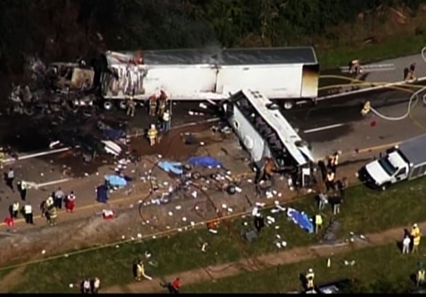 Eight dead after church bus crashes into tractor-trailer, SUV in ...