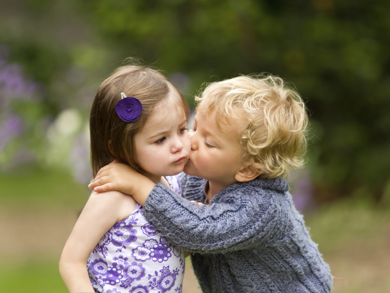 A Boy And A Girl Kissing