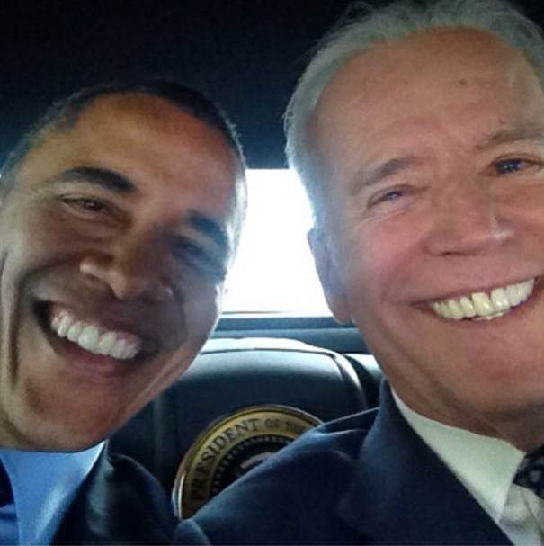 Joe Biden Dives Into Instagram With Obama Selfie Cbs News