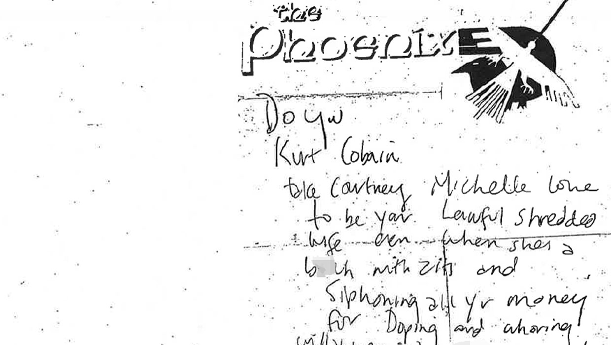 Kurt Cobain handwritten death-scene note, public after 20 years, mocks marriage vows to Courtney Love - CBS News