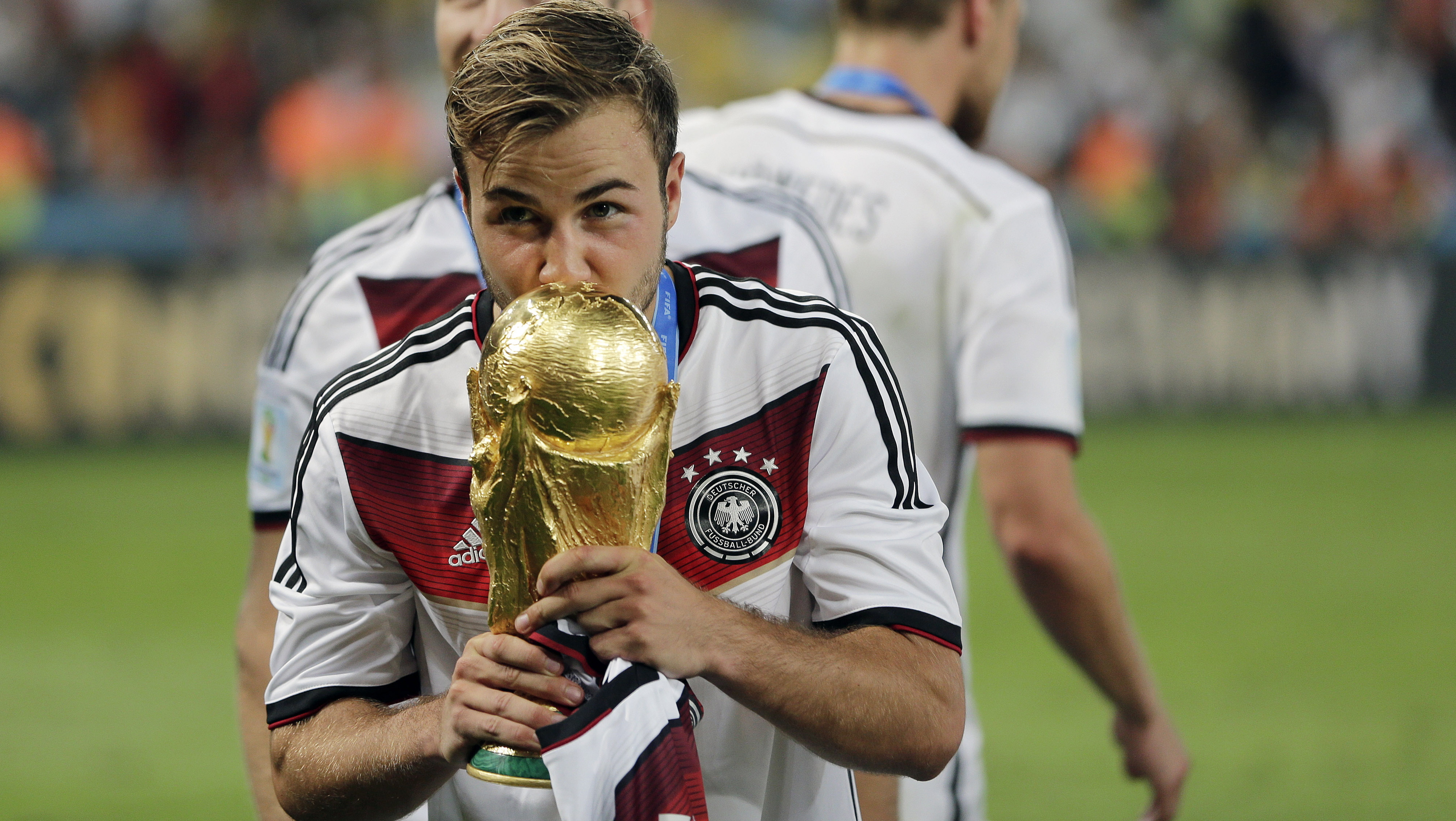 World Cup 2014 Football Soccer: Mario Götze, Germany Beat