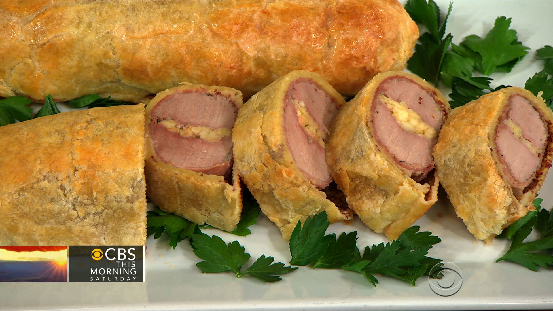 Alton Brown hams it up with pork wellington on THE Dish CBS News
