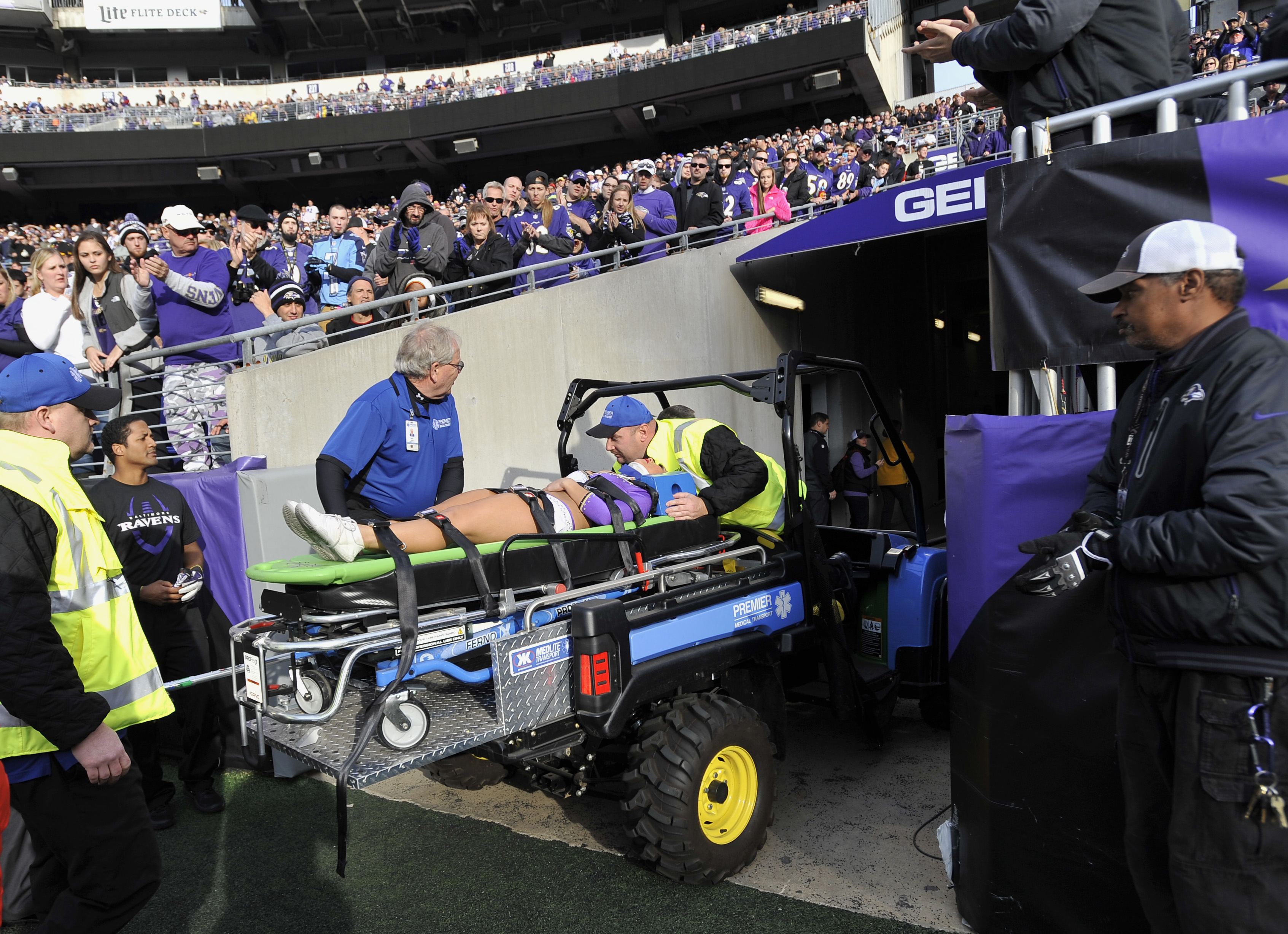 Baltimore Ravens Cheerleaders - Working together makes stunts that