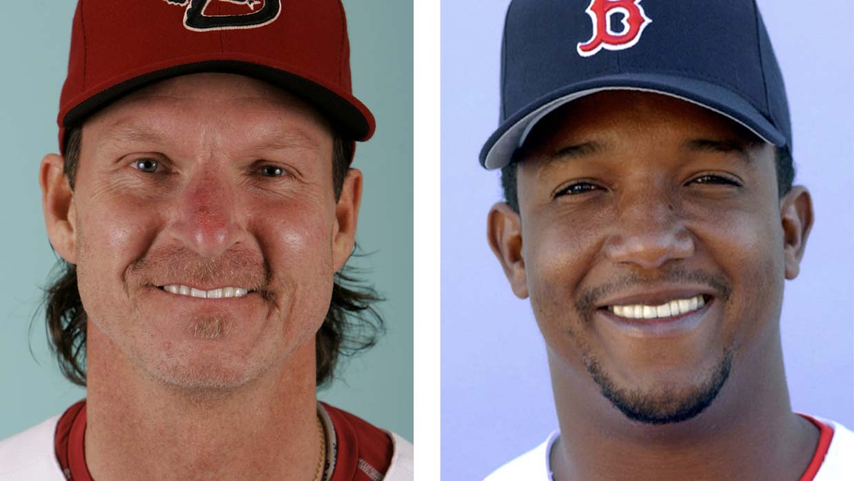 Randy Johnson, Pedro Martinez, John Smoltz, Craig Biggio enter