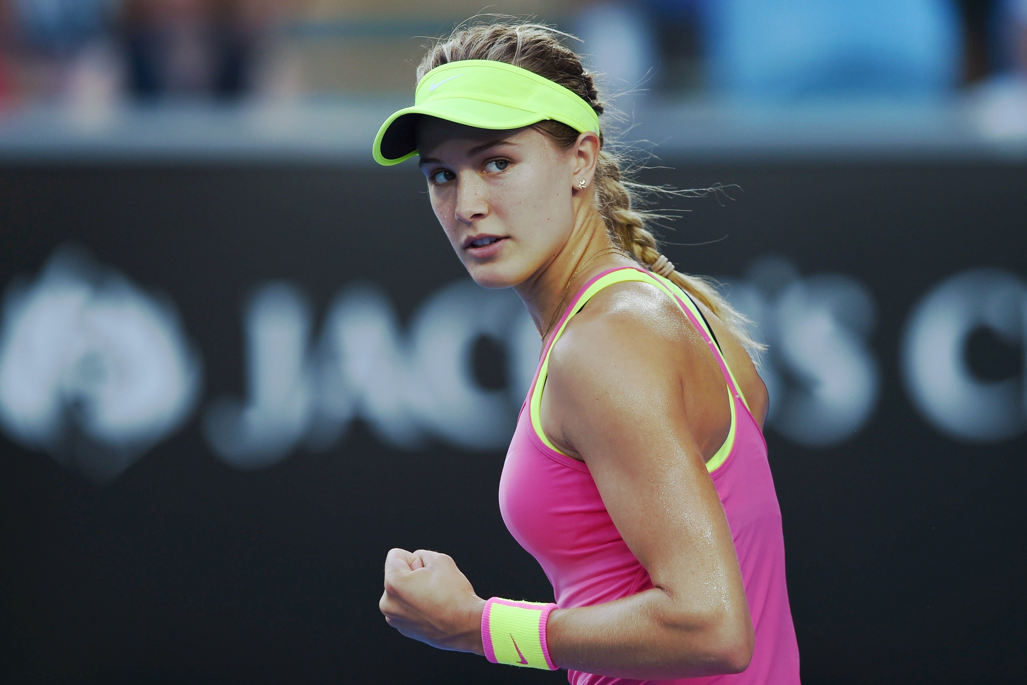 eugenie bouchard us open blue dress