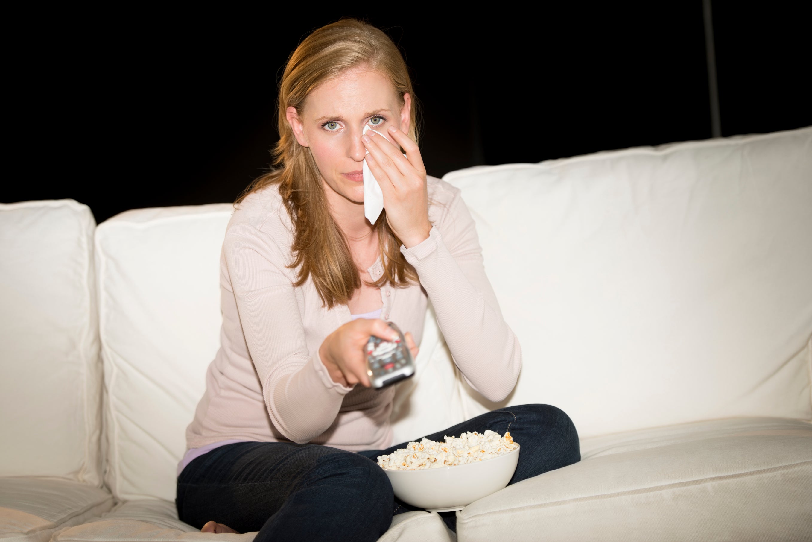 lazy person watching tv