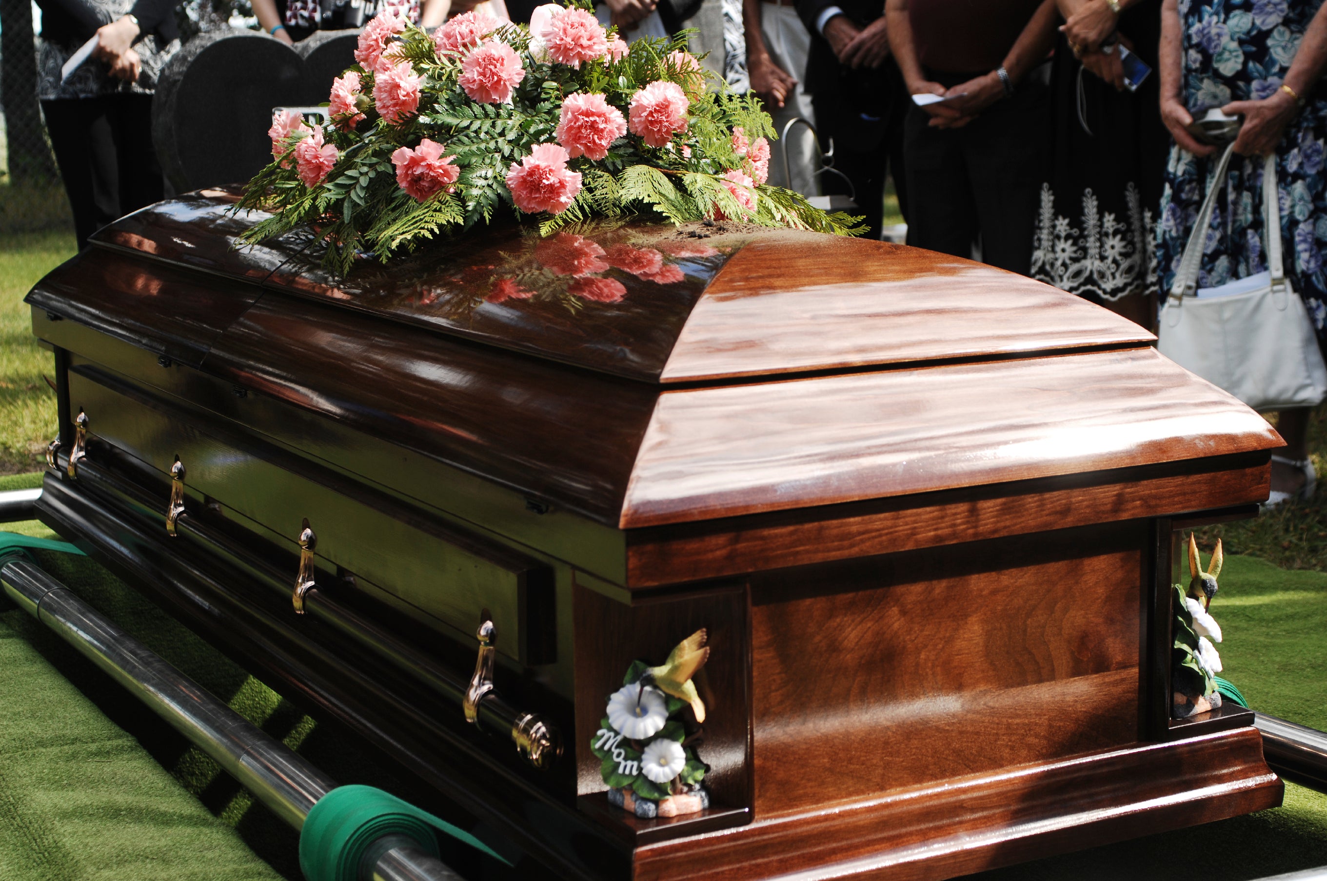 Numerous baseball dignitaries attend the funeral of Lou Gehrig in