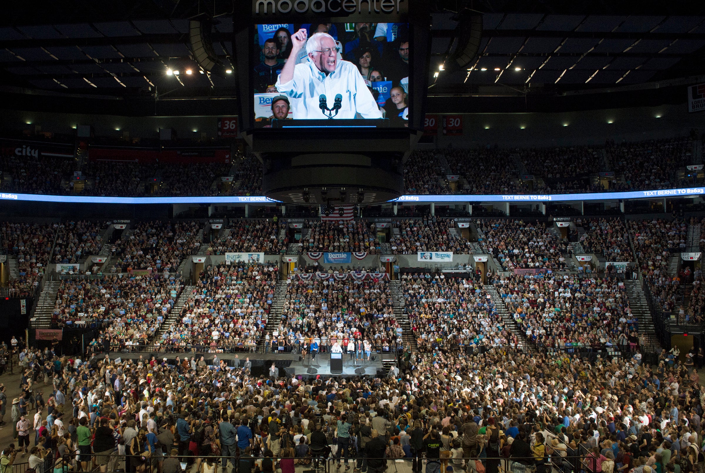 Sanders Campaign Claims Record-Breaking Crowd at New York Rally