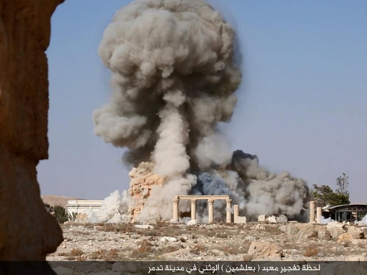 ISIS posts photos of ancient Palmyra temple of Baalshamin destruction